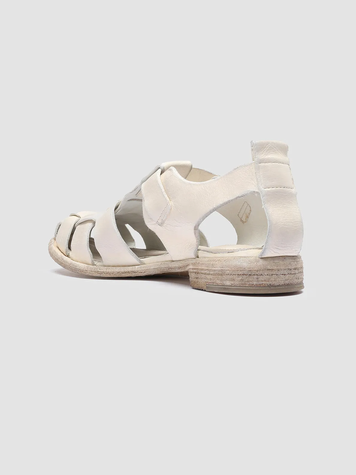 Swift Path Wide Base LEXIKON 536 - White Leather Sandals