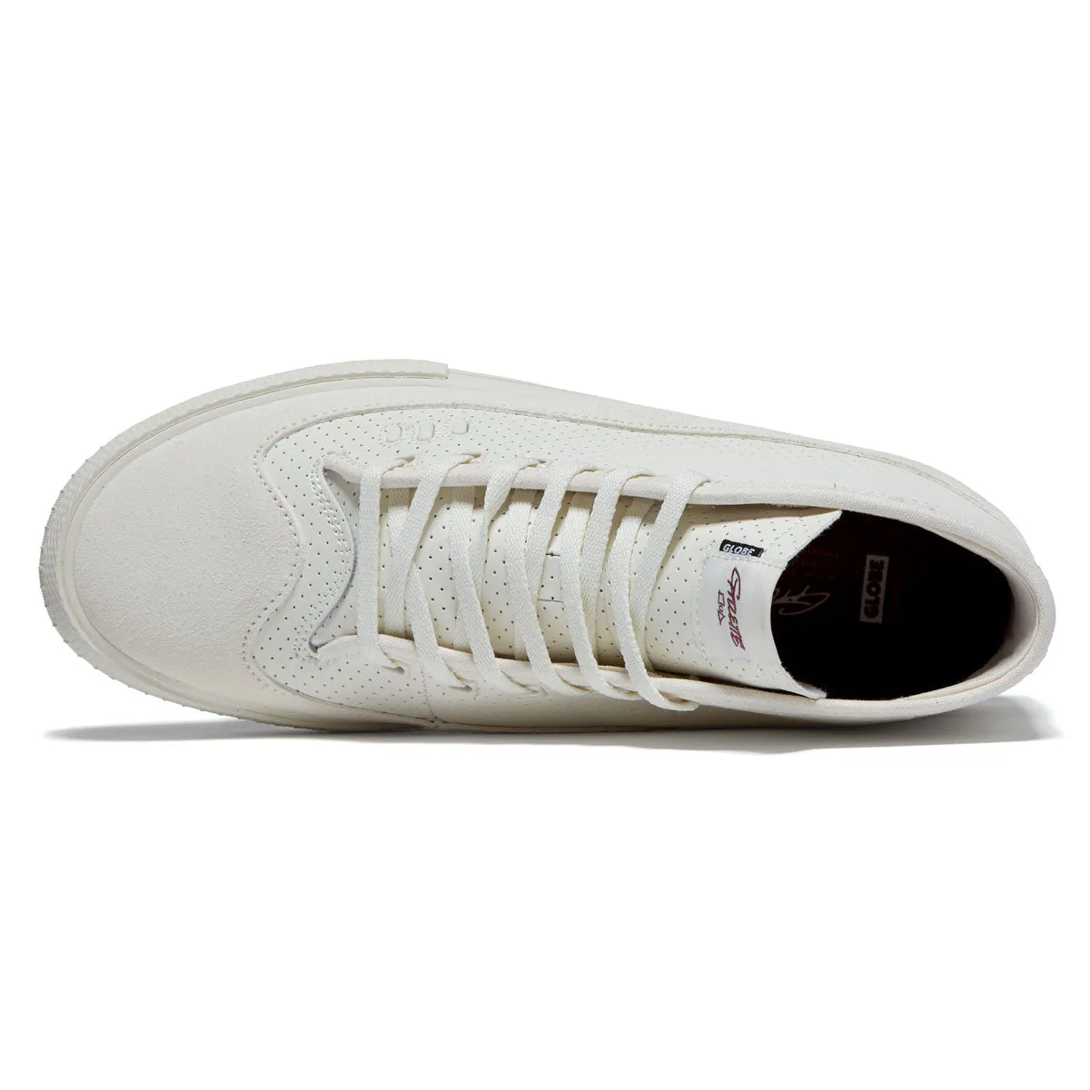Classic Look Globe Gillette Mid Shoes - Cream Leather