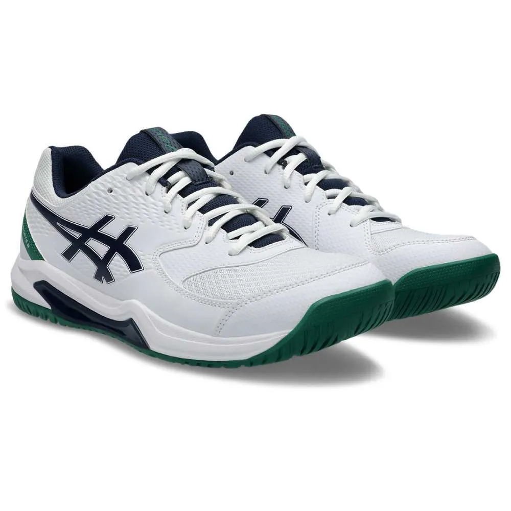 Asics Gel Dedicate 8 Men's Tennis Shoe (White/Midnight) Soft Padding Stability Support