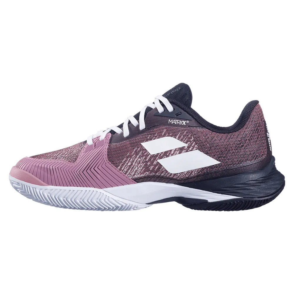 Babolat Jet Mach 3 Clay Court Tennis Shoes (Ladies) - Pink/Black Slip On Teen Athletes