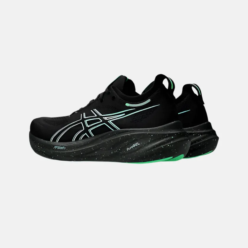 Asics Gel-Nimbus 26 Men's Running Shoes -Black/Soothing Sea memory - foam insole shoes