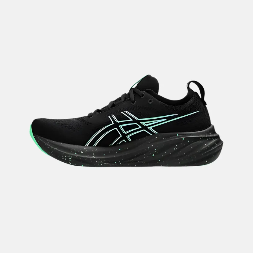 Asics Gel-Nimbus 26 Men's Running Shoes -Black/Soothing Sea Cushioned Step
