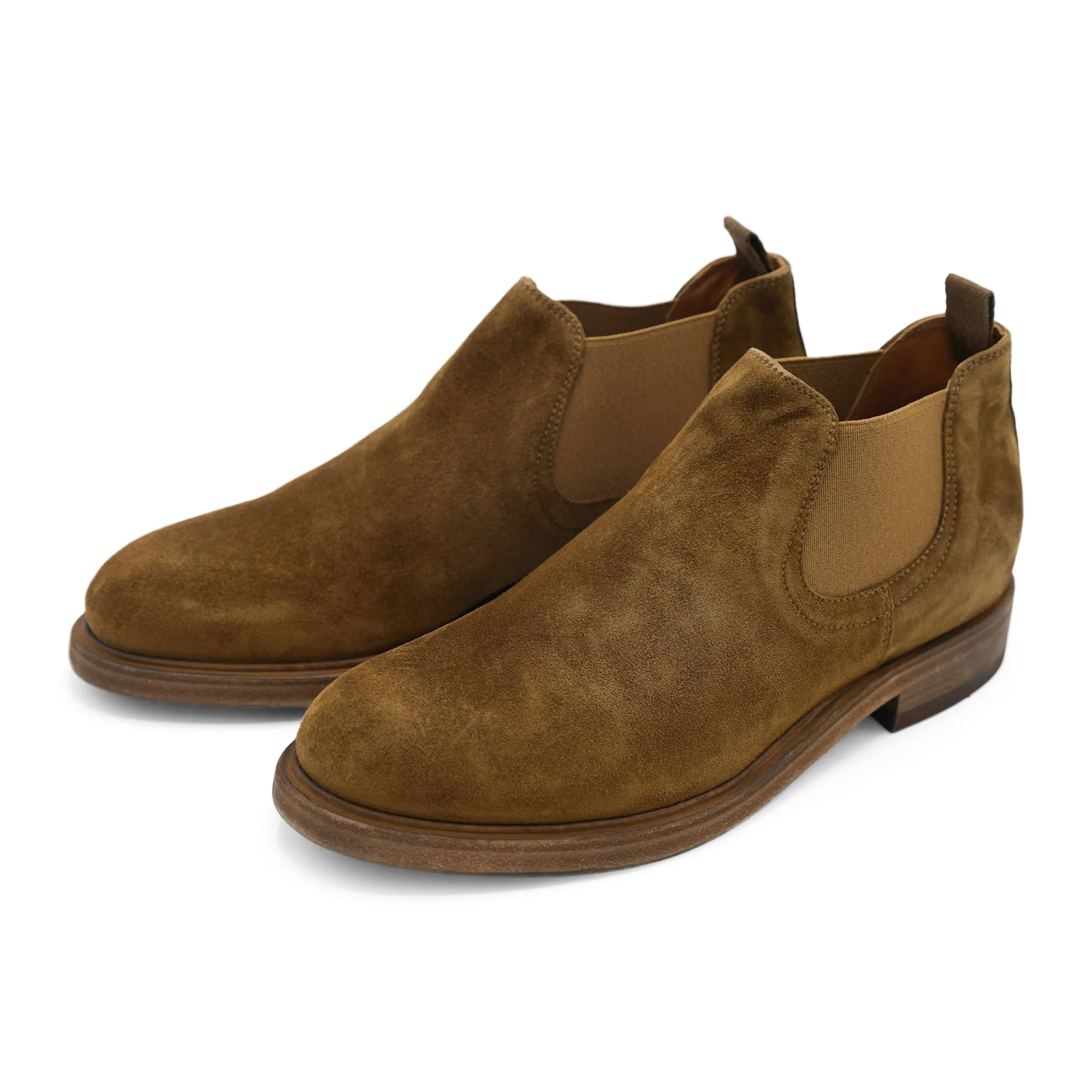 2810 - Tan Suede Chelsea Boot Rainy Day Trendy And Chic