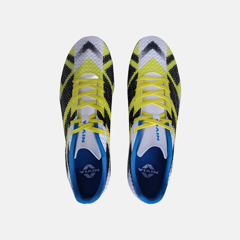 Nivia Dagger Men's Football Shoes -White/Blue Active Lifestyle Track Game