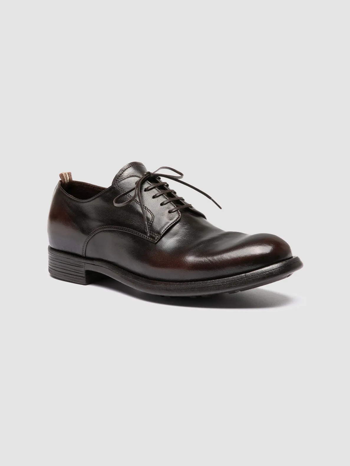 CHRONICLE 001 - Brown Leather Derby Shoes elegant curve