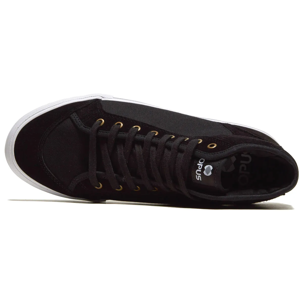 Opus Court Hi Shoes - Black/White Low Top Classic Style