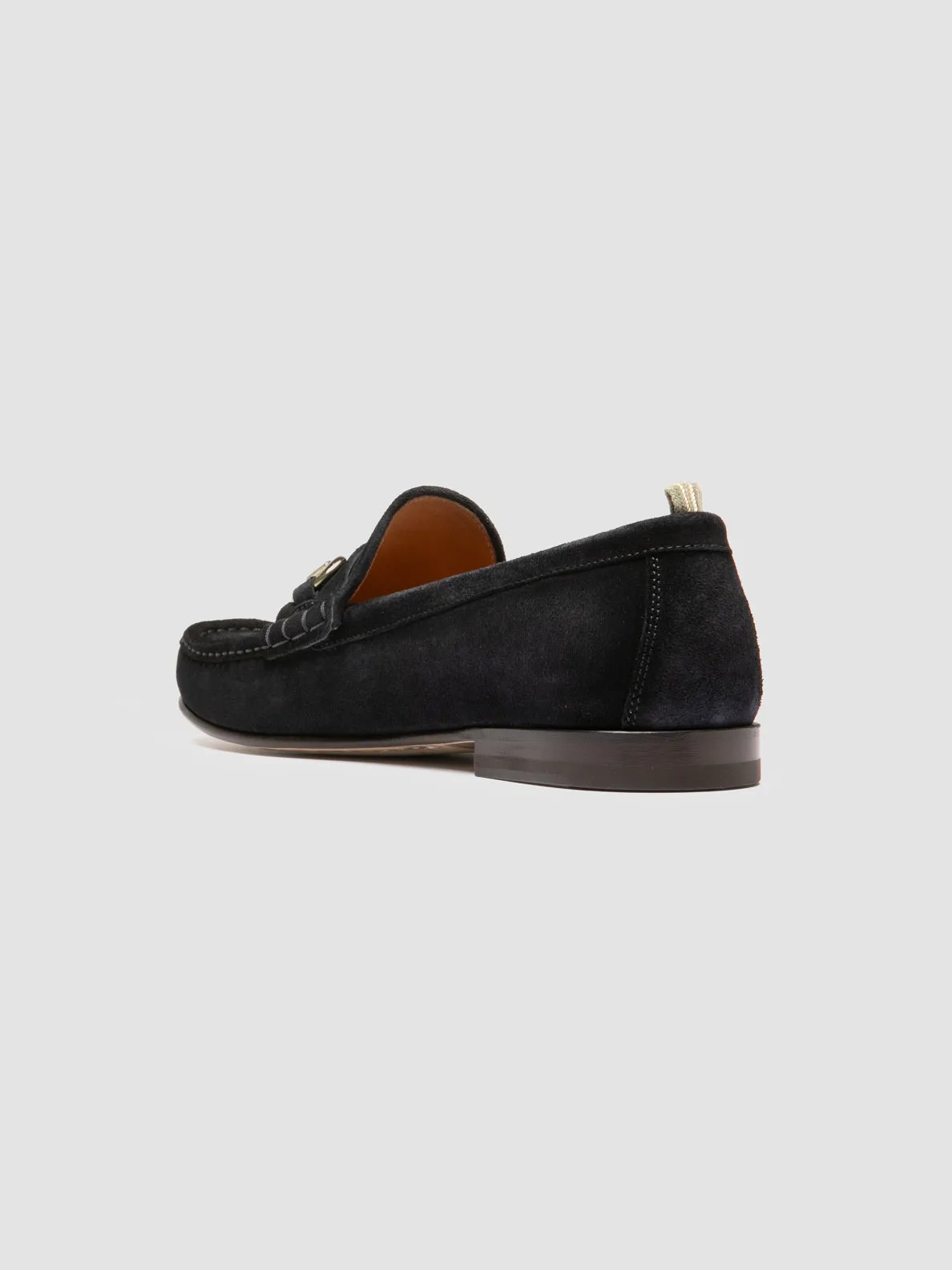 BALFRON 003 - Blue Suede Penny Loafer Open Plaza Neat Power