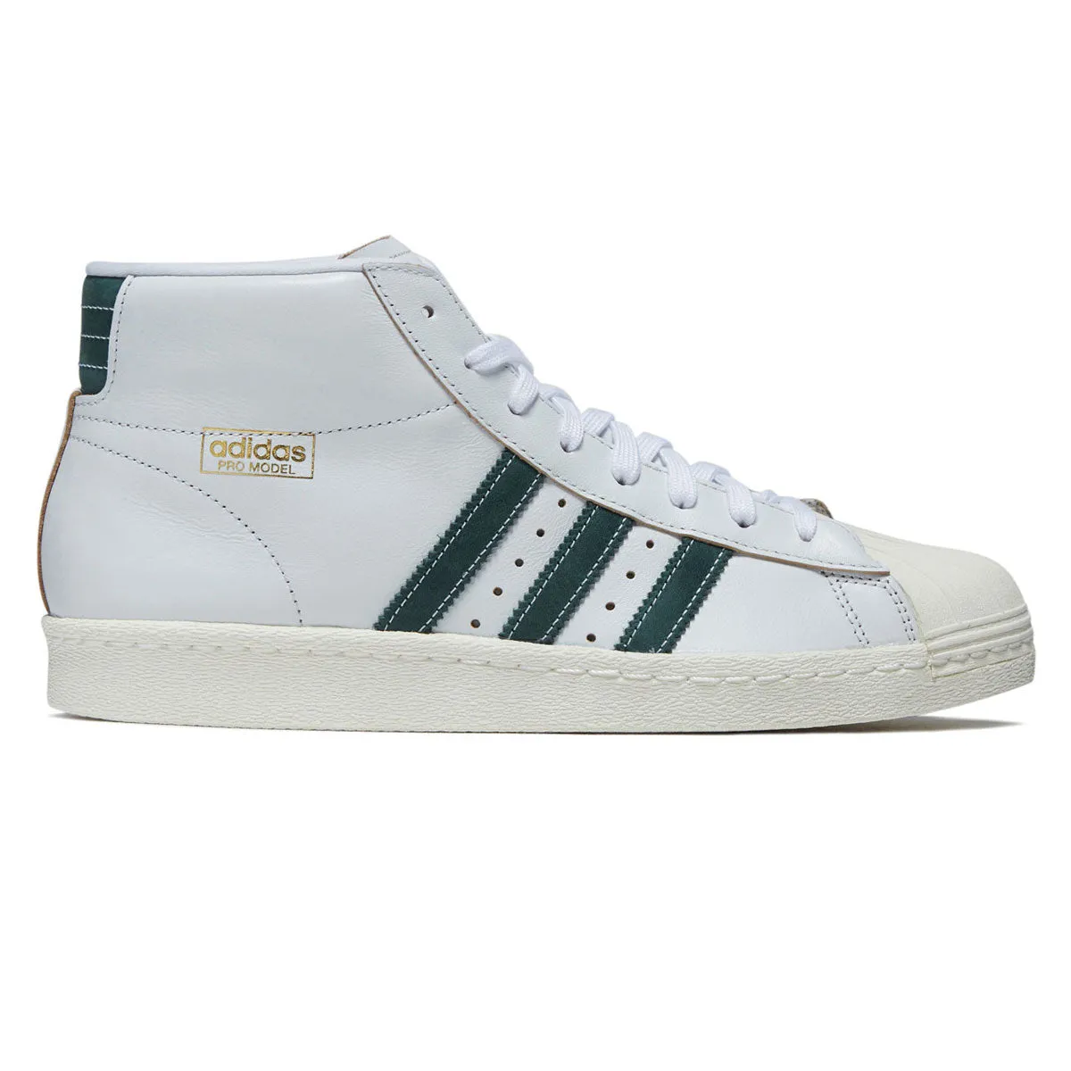 Adidas Pro Model 80 ADV Shoes - Crystal White/Core Green/Off White Pace Support