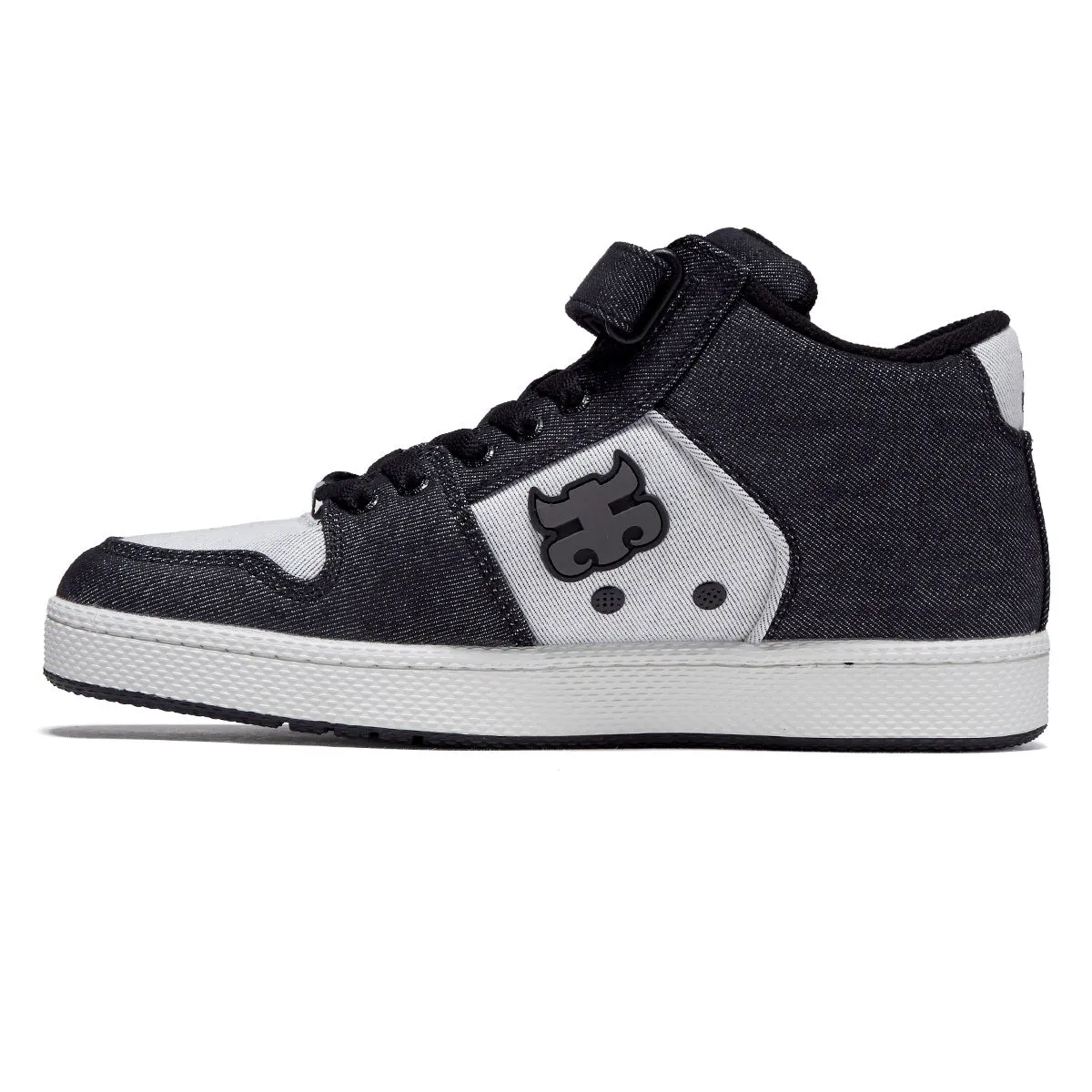 Skater Style Kickflip Ready IPath Grasshopper Shoes - Black Denim/Hemp