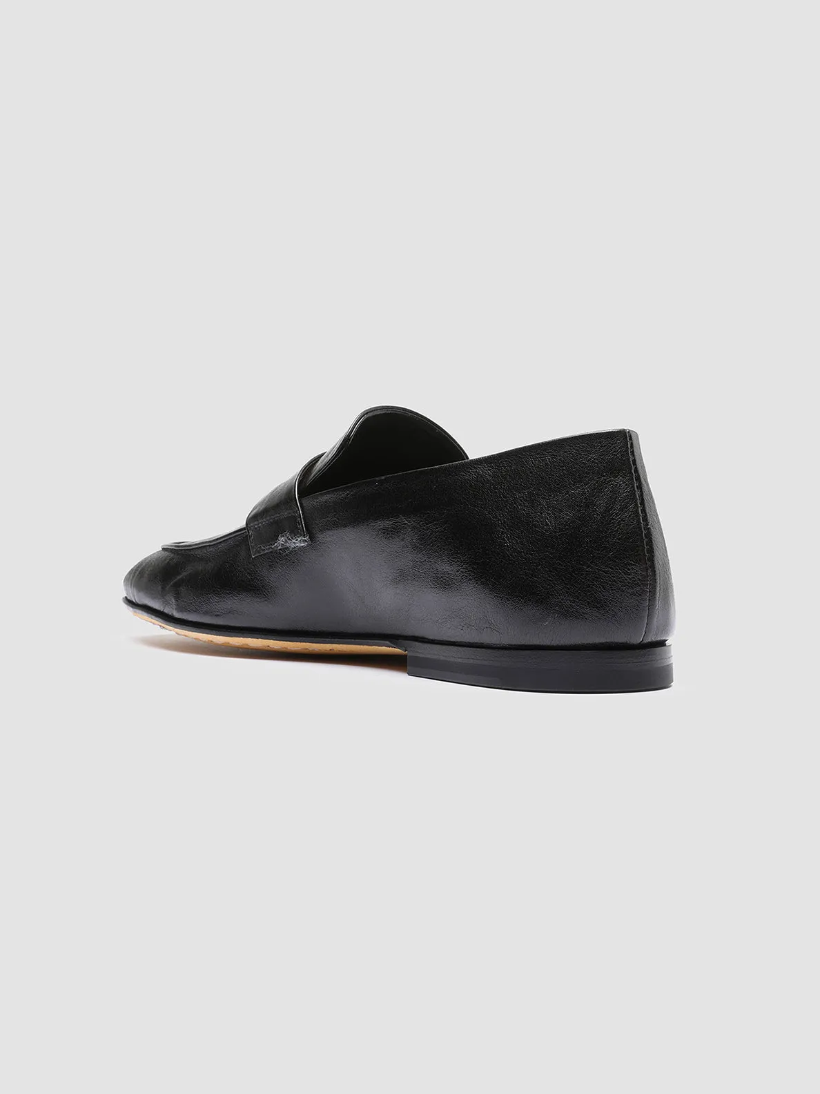 Street Hold AIRTO 001 - Black Leather Penny Loafers