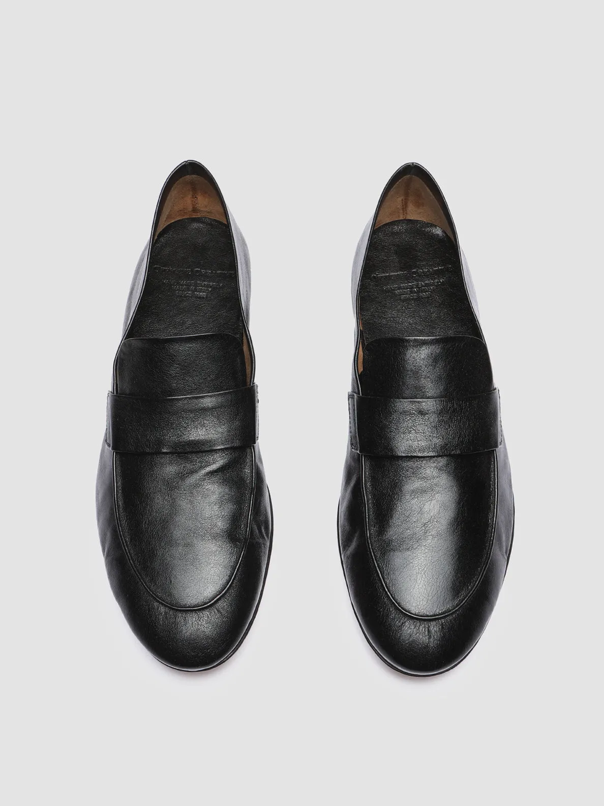 CEO Style British Edge AIRTO 001 - Black Leather Penny Loafers