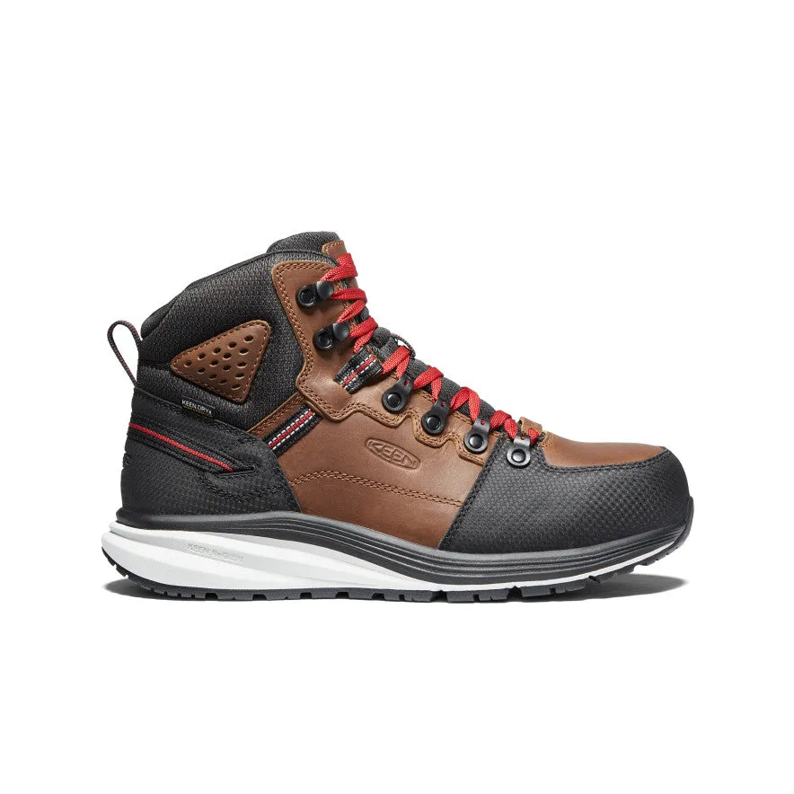 Weather Protection Men's Red Hook Waterproof Boot (Carbon Toe)  |  Tobacco/Black