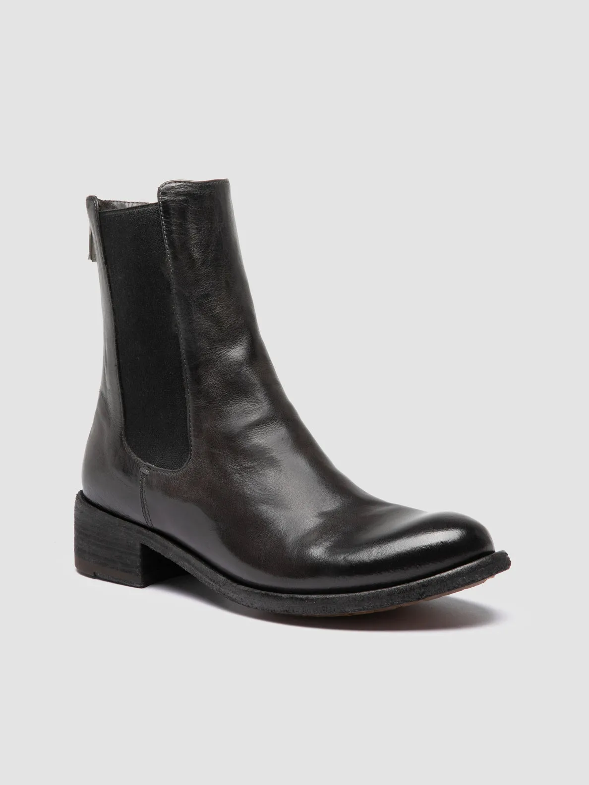 Gym Life LISON 017 - Grey Leather Chelsea Boots