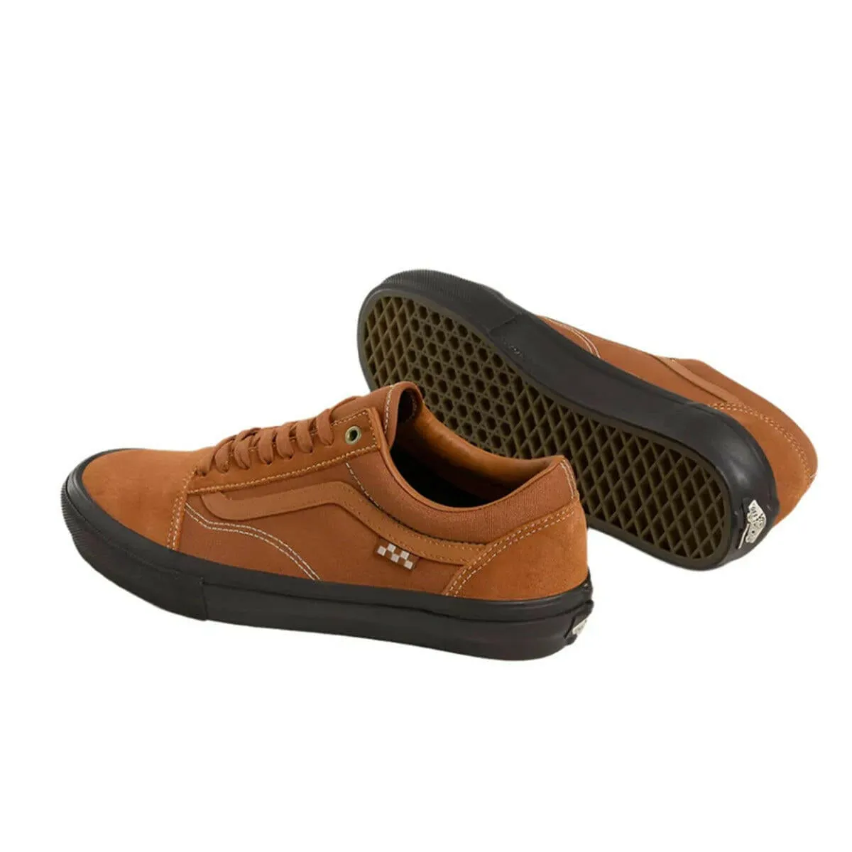 Trendy Look Clean Ride Vans - Skate Old Skool Shoes Sienna/Chocolate