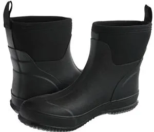 Heavy Duty Protection Ladies Shiny Solid Short Rain Boot with Neoprene Rubber
