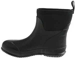Ladies Shiny Solid Short Rain Boot with Neoprene Rubber Weather Ready