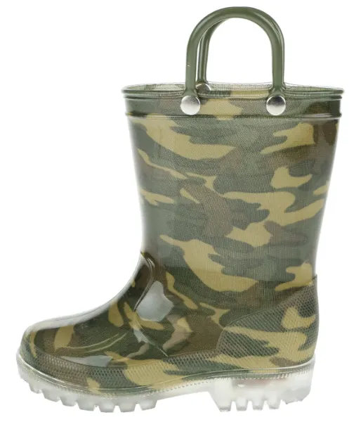 Toddler Boys Camo Printed Rain Boot All Season Footwear Wet Weather