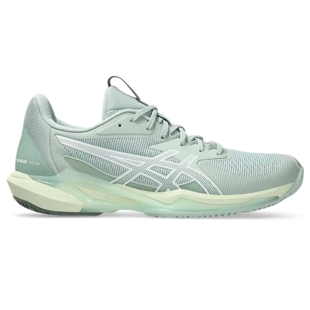 Ankle Freedom Mobility Focus Asics Solution Speed FF 3 Women's Tennis Shoe (Lichen Rock/White)