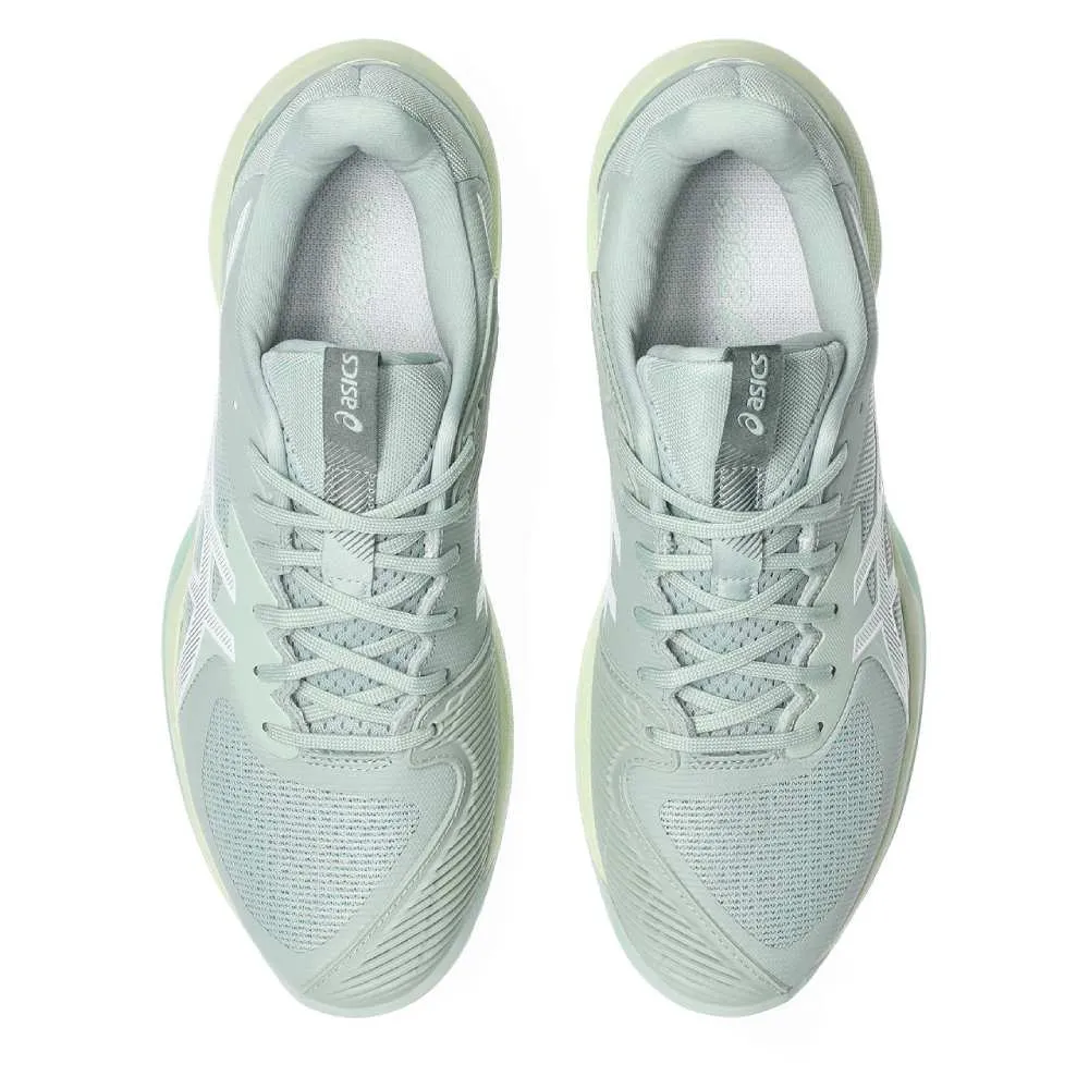 High Top Comfortable Run Asics Solution Speed FF 3 Women's Tennis Shoe (Lichen Rock/White)