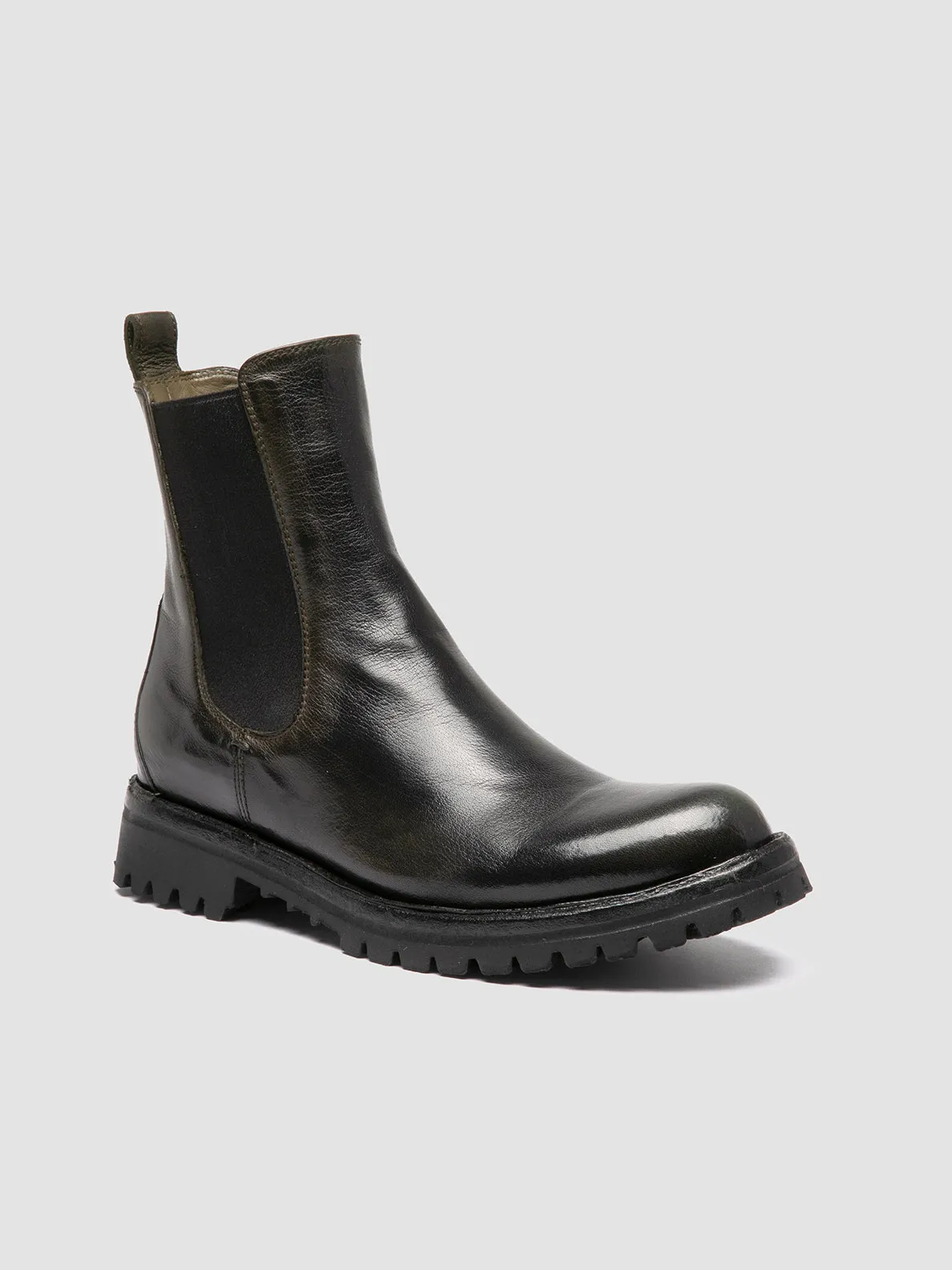 LORAINE 004 - Black Leather Chelsea Boots Star Walk