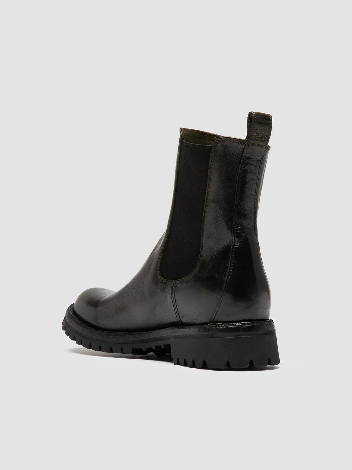 Race day Kind Glow LORAINE 004 - Black Leather Chelsea Boots
