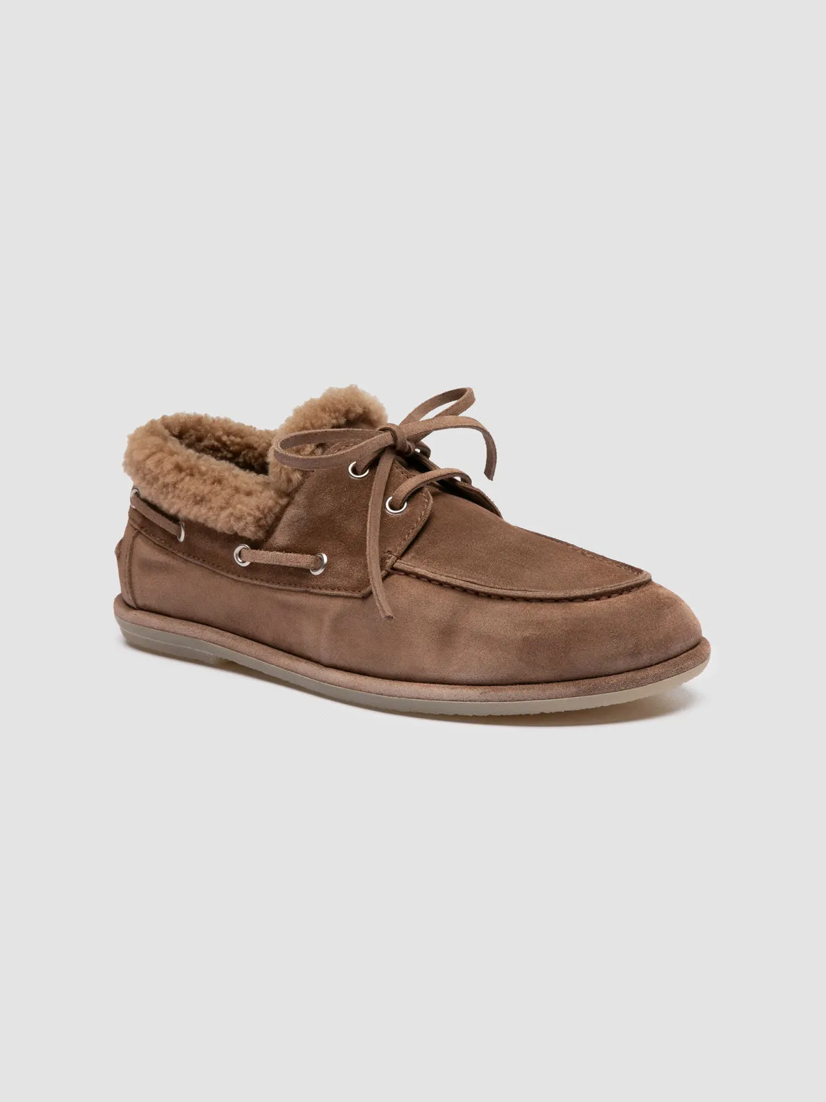 Light Core slow walk LOVE 103 - Brown Suede Boat Shoes