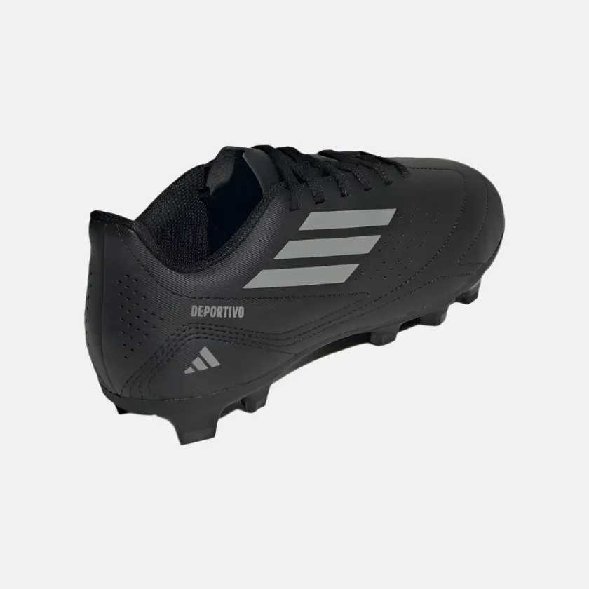 Balanced Support Adidas Deportivo III Flexible Kids Boys Football Ground Shoes -Core Black/Grey Three/Core Black