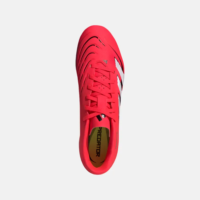 Adidas Predator Club Firm Multi-Ground Men's Football Shoes -Lucid Red/Cloud White/Core Black Stability Traction