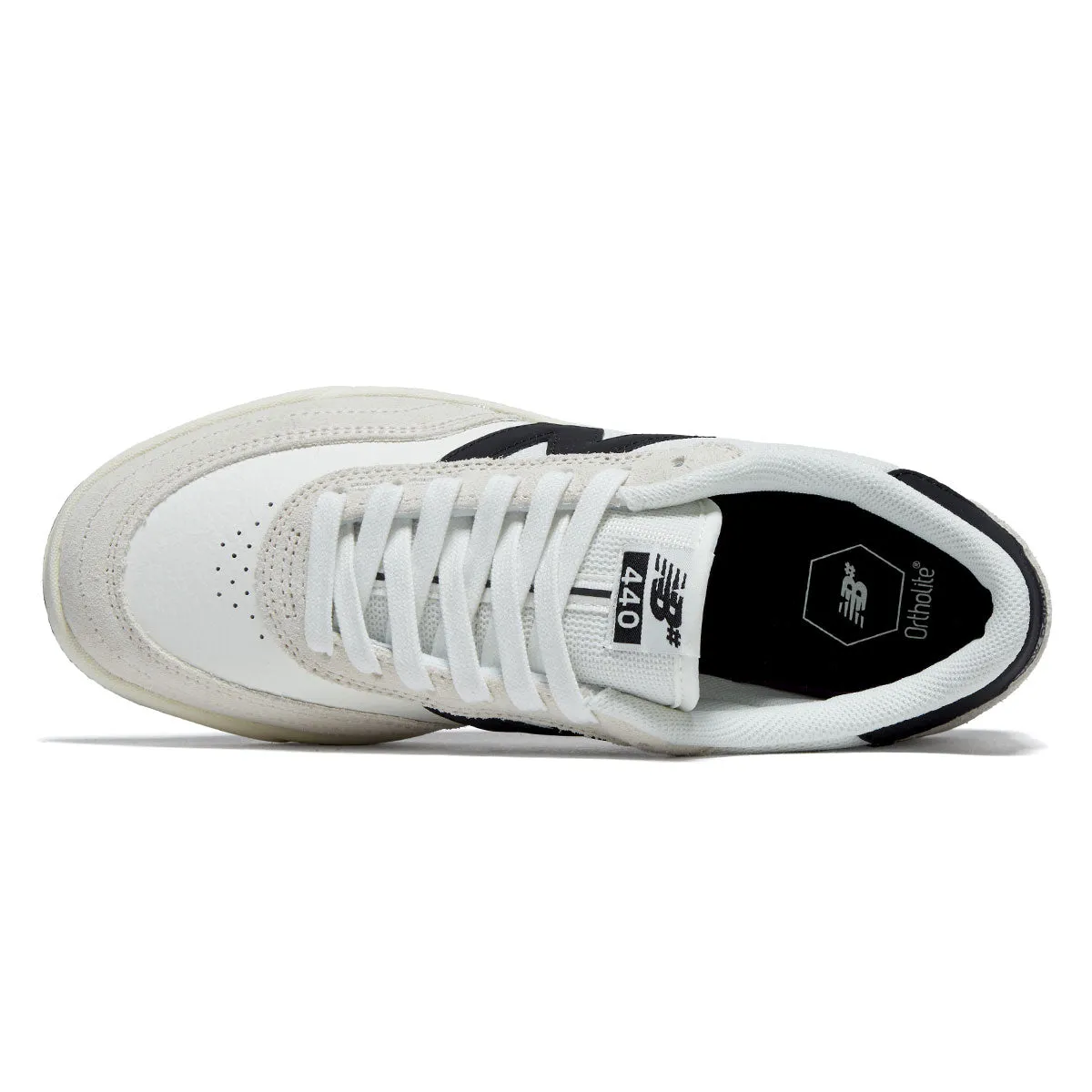 New Balance 440 V2 Shoes - Sea Salt/Black Urban Ride Fit Adjustable Laces