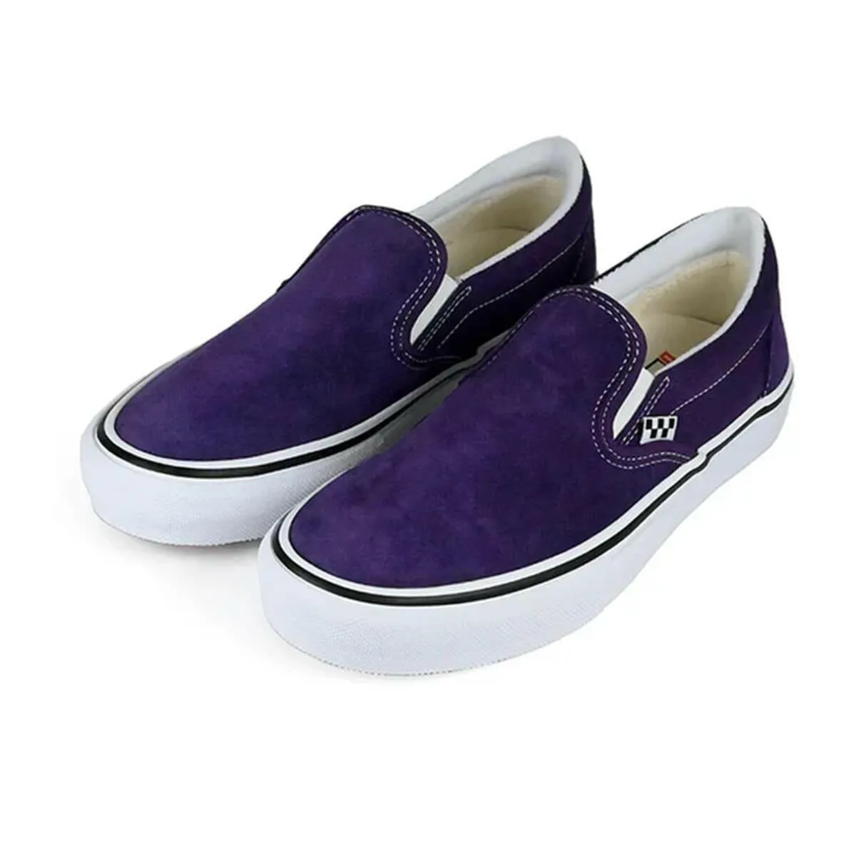 Vans - Skate Slip On Shoes Purple/Black Classic Style Stable Cushion