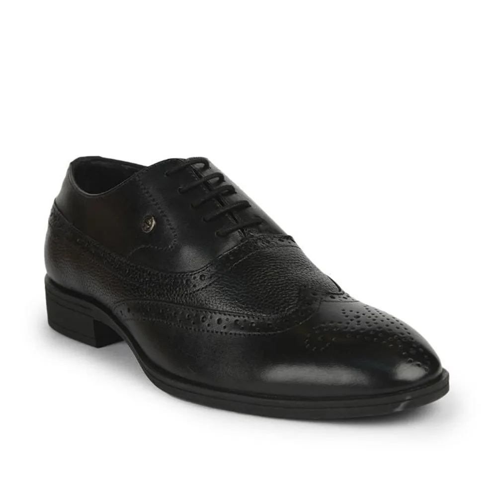 All Day Wear Healers Formal Black Lacing Brogue Shoes For Men AV-20 By Liberty