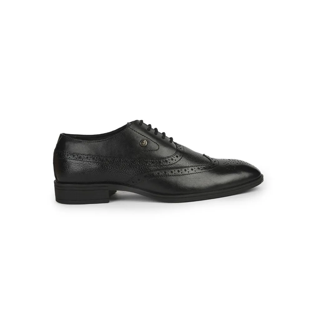 Classic Brown Leather Day To Day Healers Formal Black Lacing Brogue Shoes For Men AV-20 By Liberty