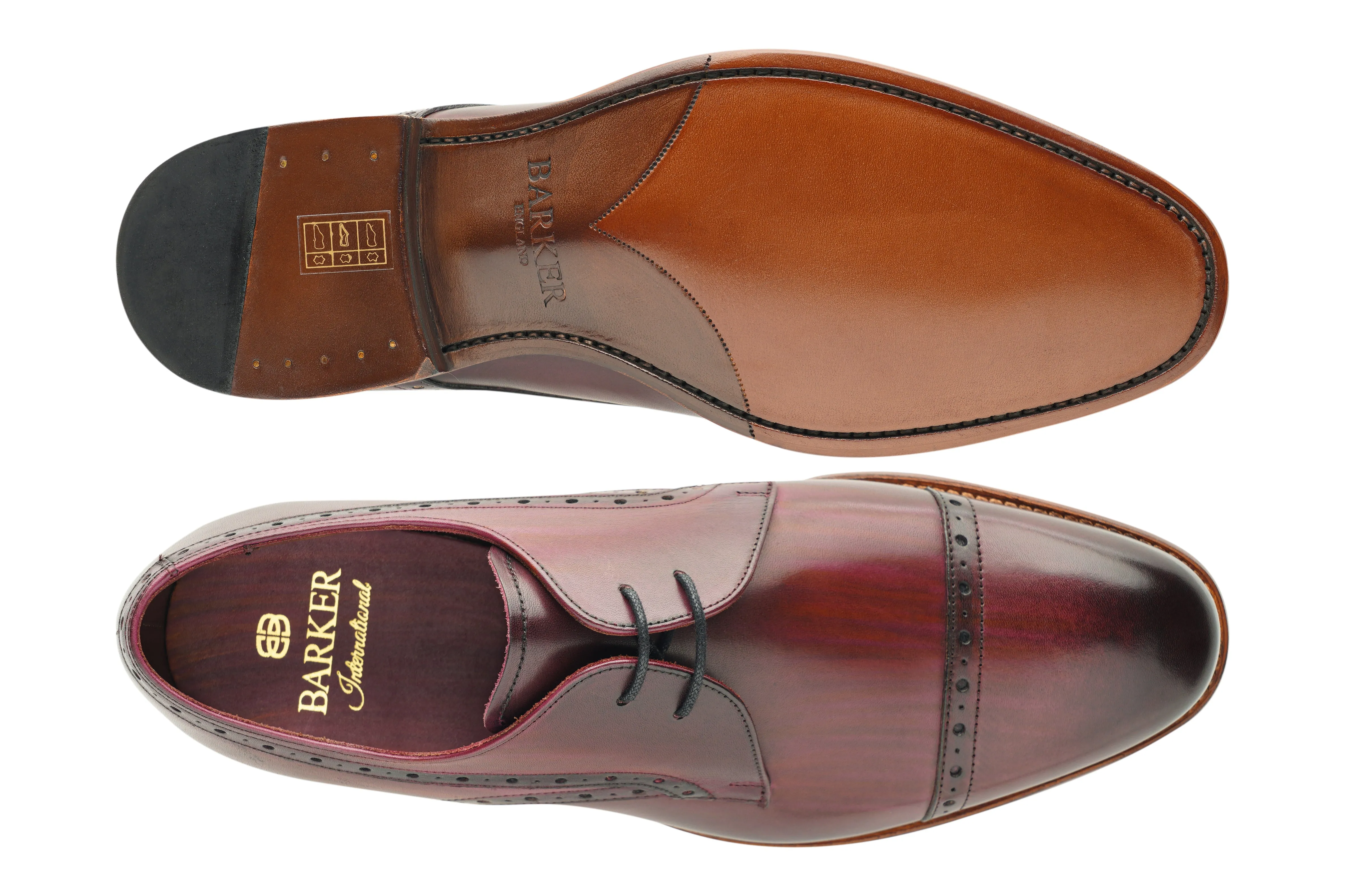 Leather Lace Ealing - Hand Brushed Burgundy