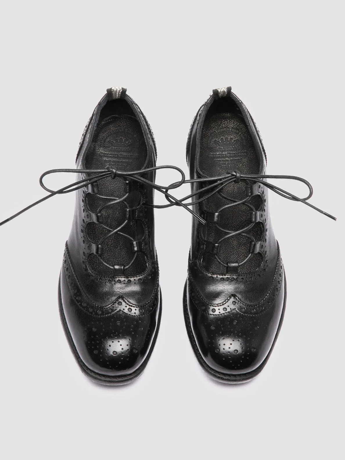 Stud Cool CALIXTE 079 - Black Leather Oxford Shoes