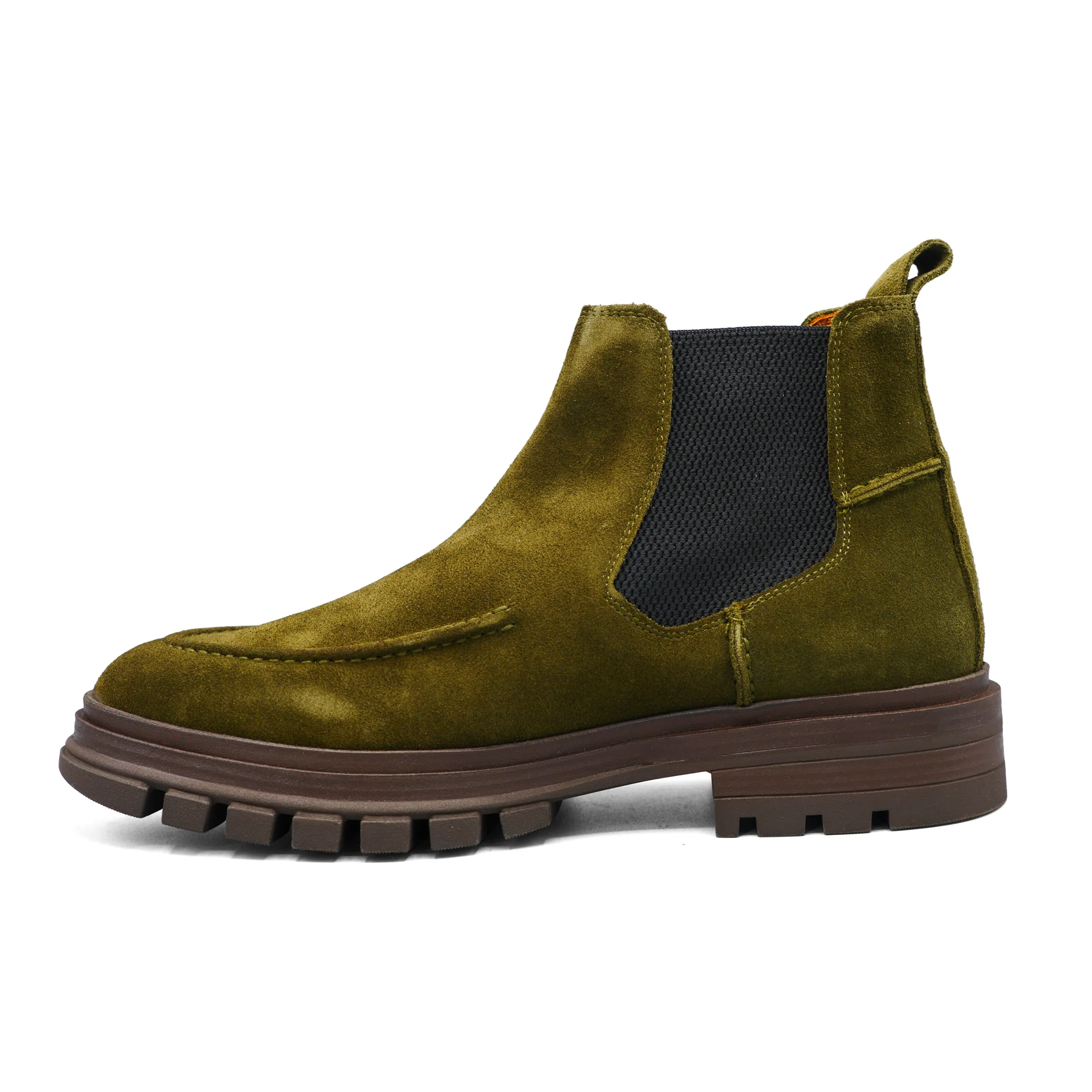 city break 6658 - Military Green Suede Chelsea Boot