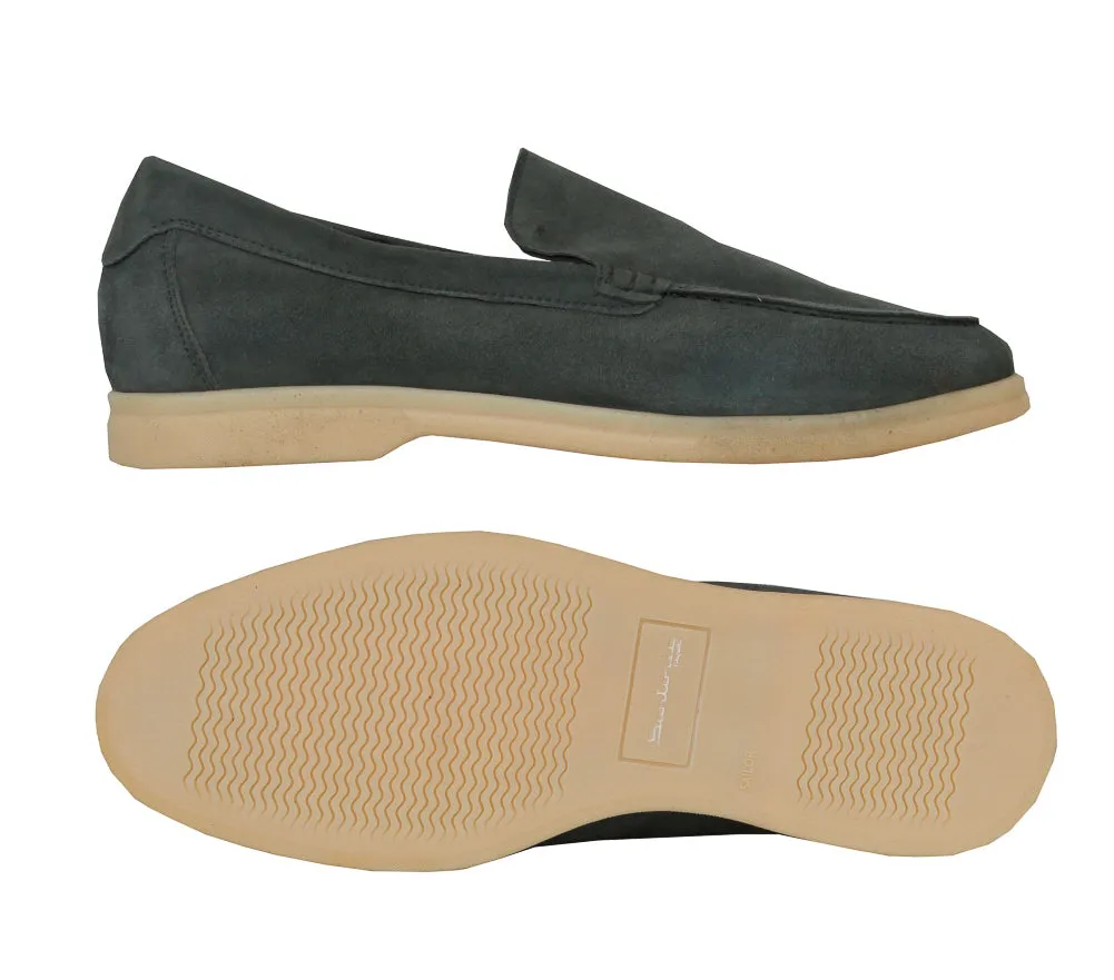 Calm Pace Casual Step Sartorio Napoli Olive Green Loafer Loafers
