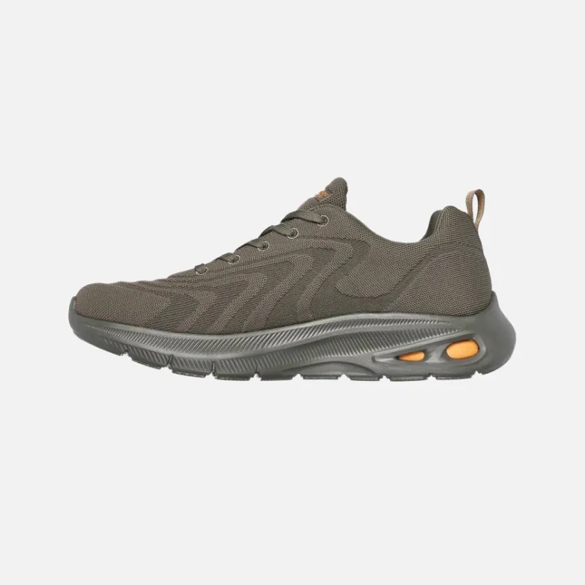 odor - resistant running shoes stress relief Skechers Sleek Revive Bobs Unity Men's Running Shoes -Olive