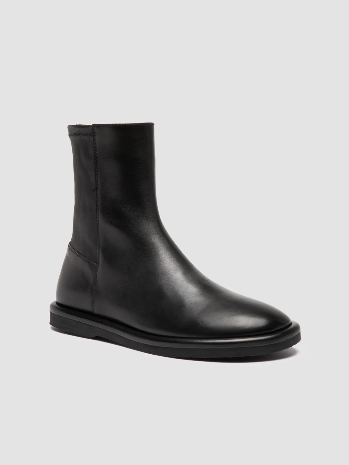 Magic Mood Stretchable MARJORY 106 - Black Leather Zipped Boots
