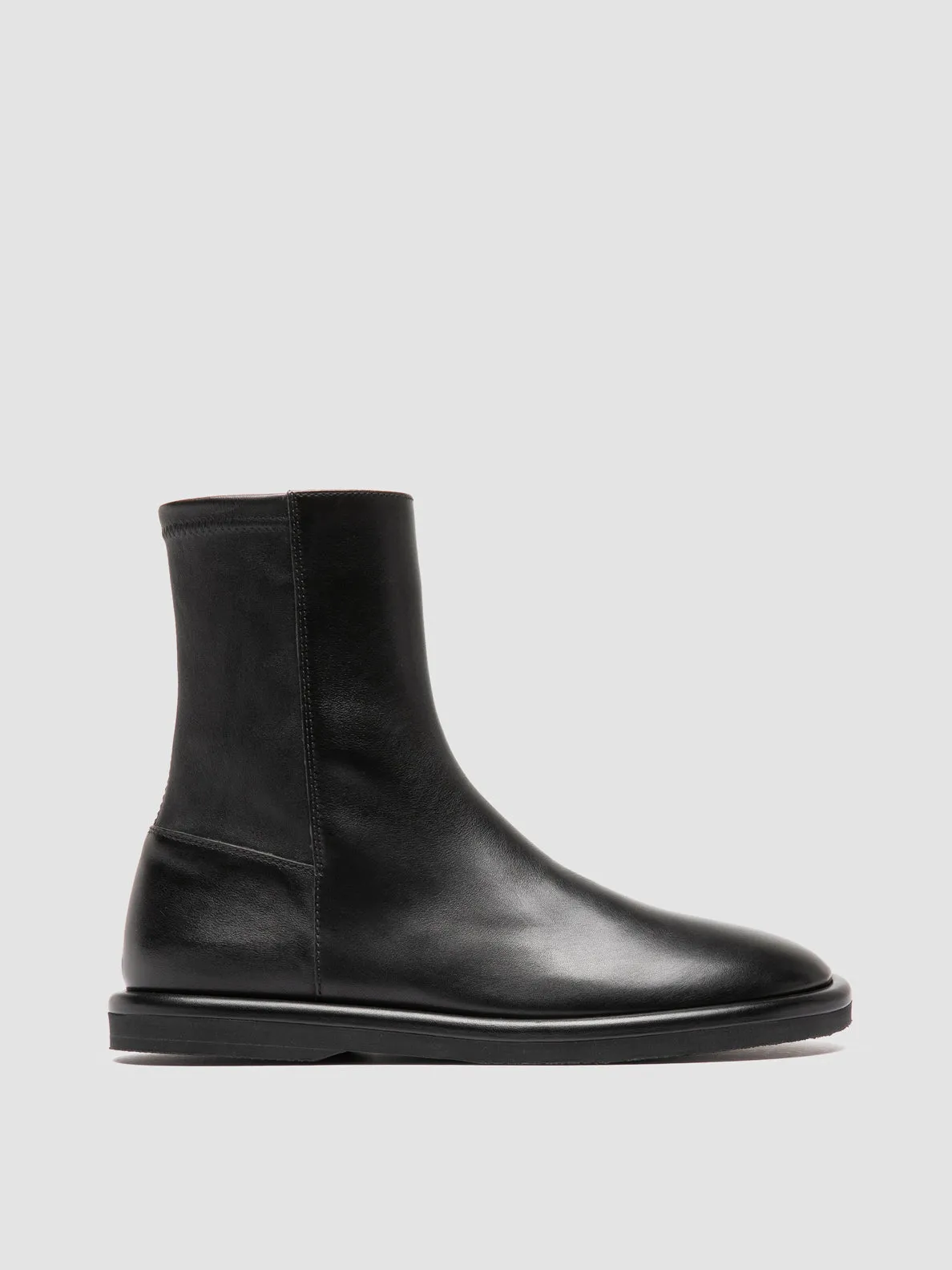 High Quality MARJORY 106 - Black Leather Zipped Boots