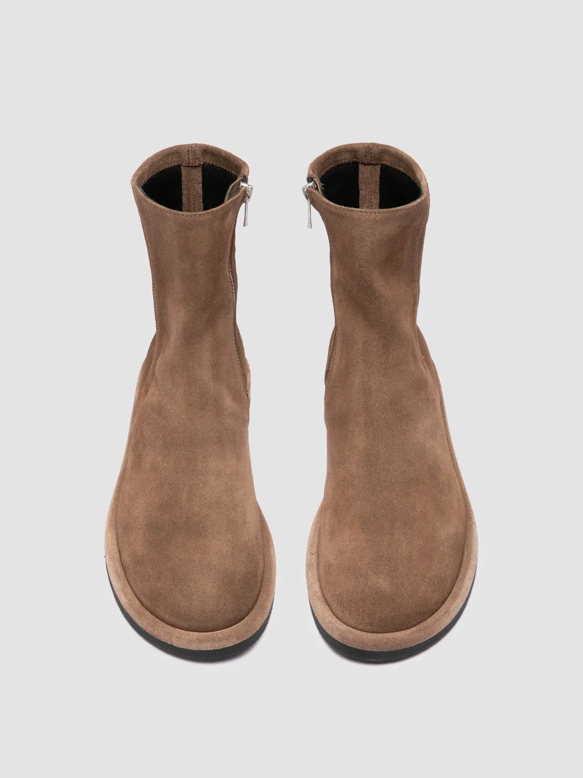 MARJORY 106 - Brown Suede Zipped Boots New Drop