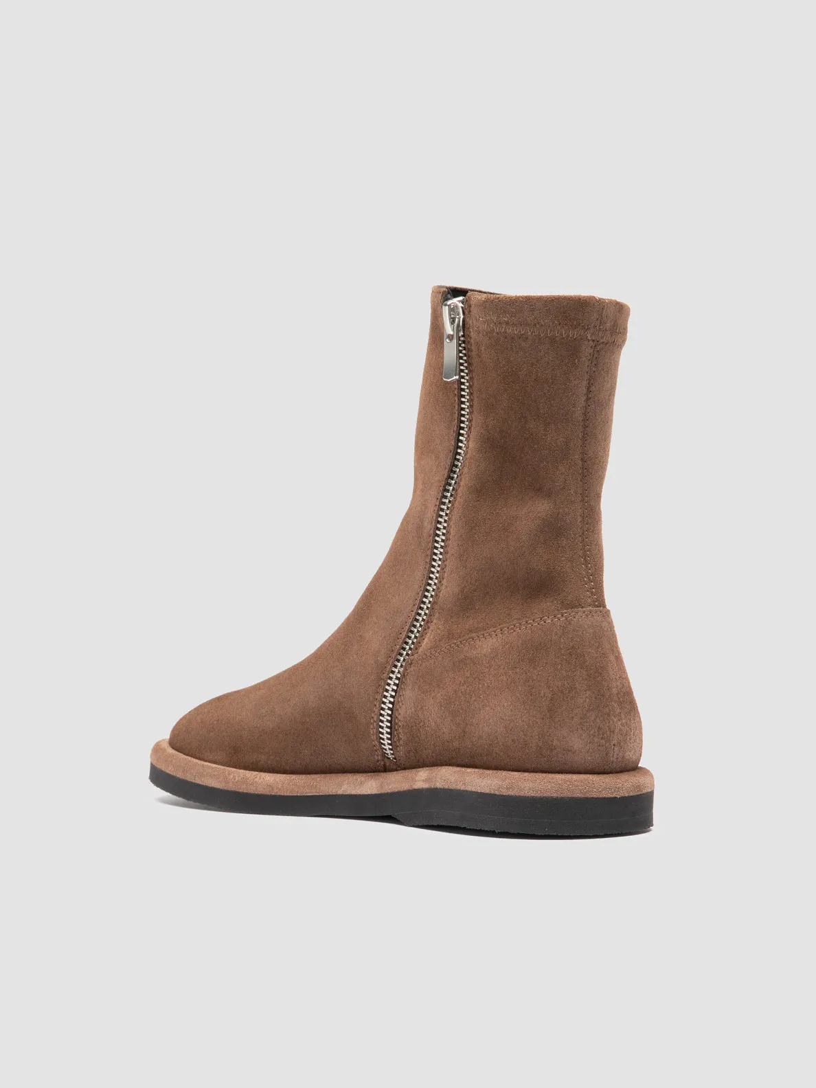 senior care MARJORY 106 - Brown Suede Zipped Boots