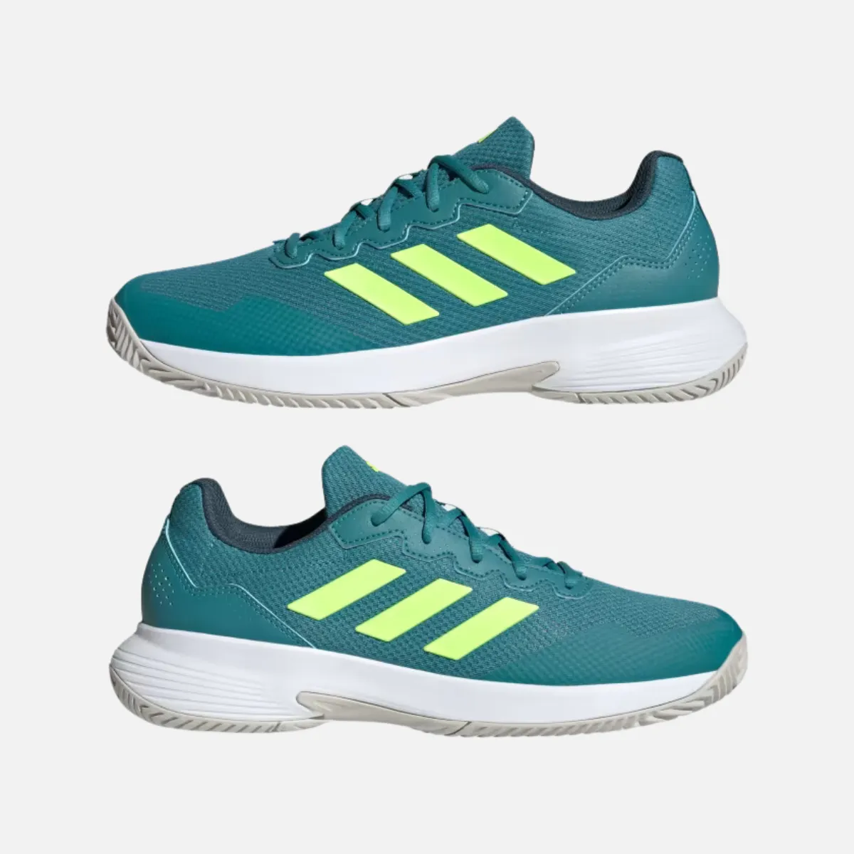 High Top Outdoor Adidas Gamecourt 2.0 Men's Tennis Shoes -Arctic Fusion/Lucid Lemon/Cloud White