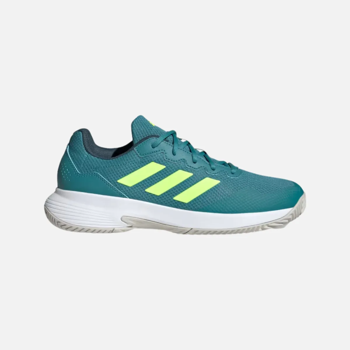 Adidas Gamecourt 2.0 Men's Tennis Shoes -Arctic Fusion/Lucid Lemon/Cloud White footbed comfort