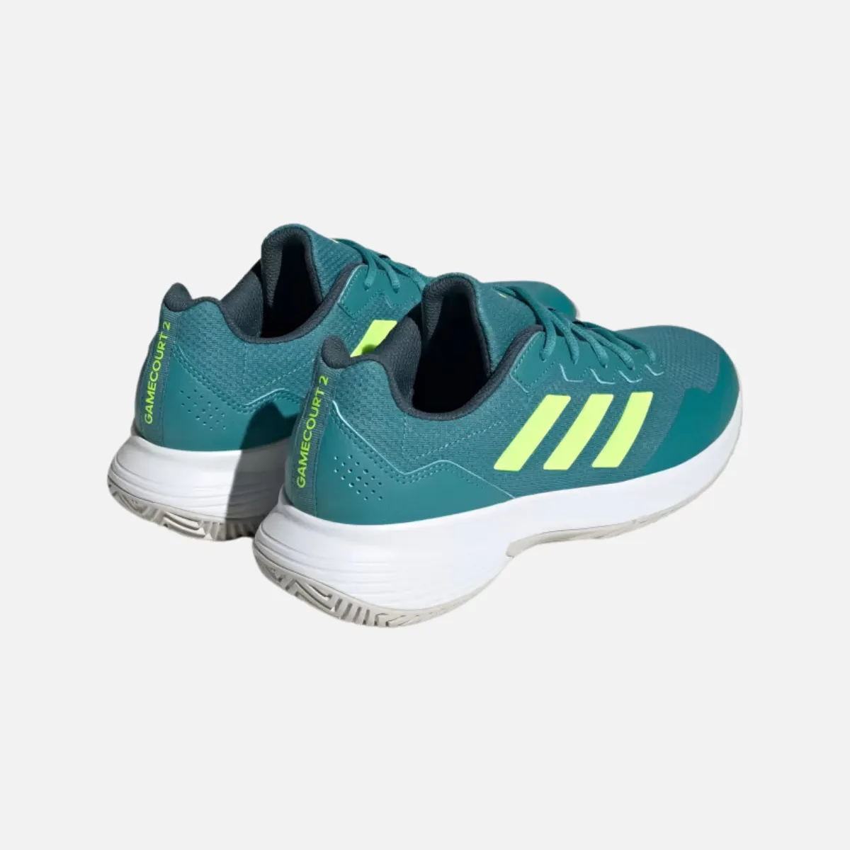 Adidas Gamecourt 2.0 Men's Tennis Shoes -Arctic Fusion/Lucid Lemon/Cloud White Smooth Texture Sport Mode