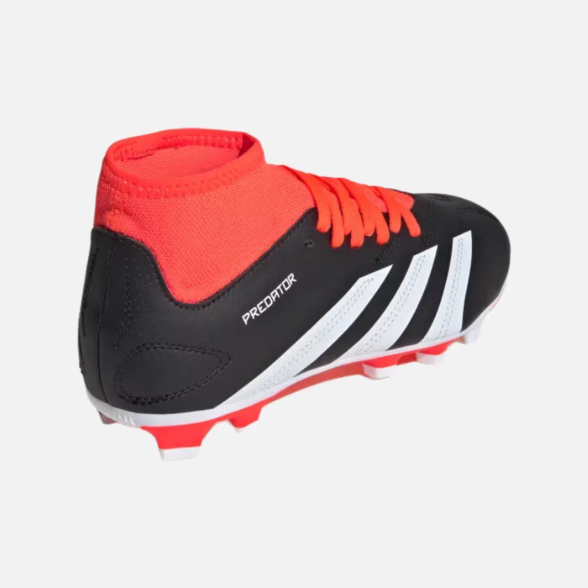 Adidas Predator Club Sock Flexible Groung Kids Unisex Football Shoes (4-16Year) -Core Black/Cloud White/Solar Red Field Routine Pro Level
