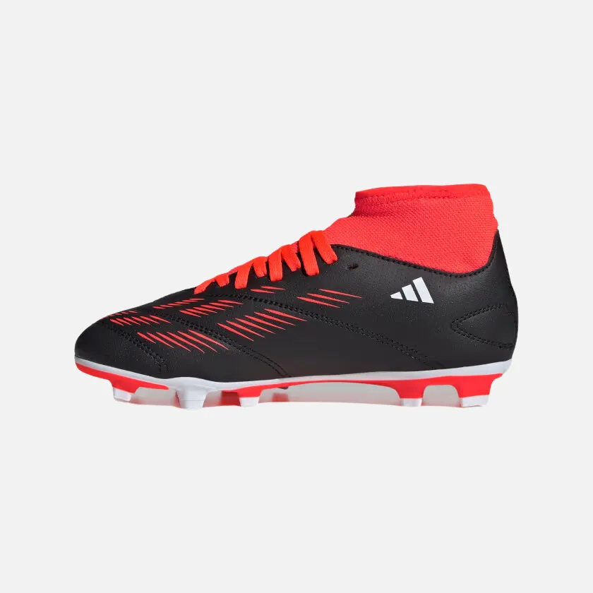 Adidas Predator Club Sock Flexible Groung Kids Unisex Football Shoes (4-16Year) -Core Black/Cloud White/Solar Red Team Coordination