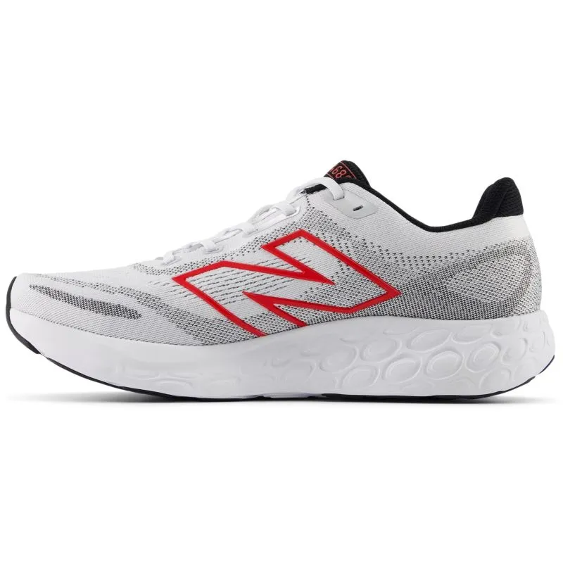 New Balance Fresh Foam X 680v8 2E WIDE Mens Running Shoes running on a wooden track shoes tennis shoes