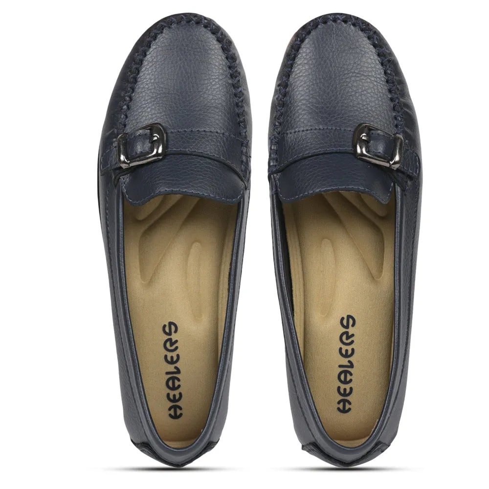 Fast pace Healers Navy Blue Casual Loafers For Women GI-SML-01 By Liberty