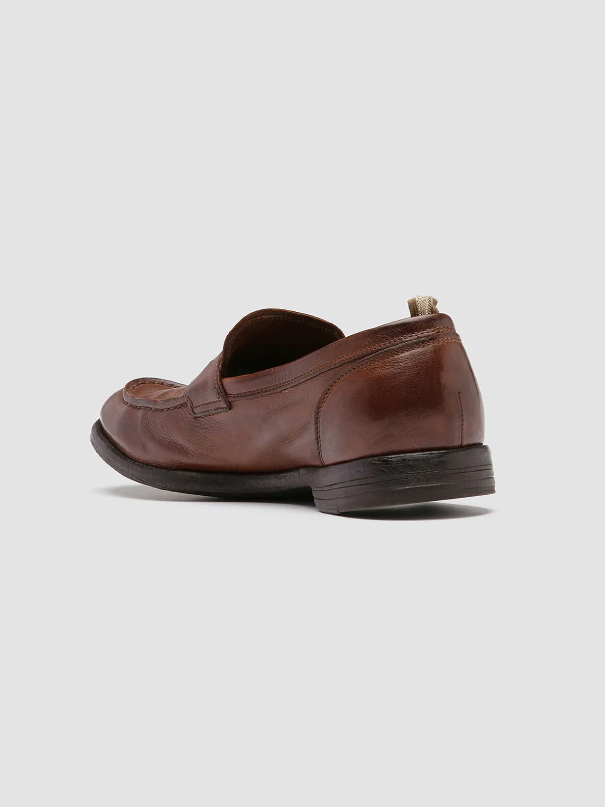 ARC 509 - Brown Leather Penny Loafers Outdoor Toe Power