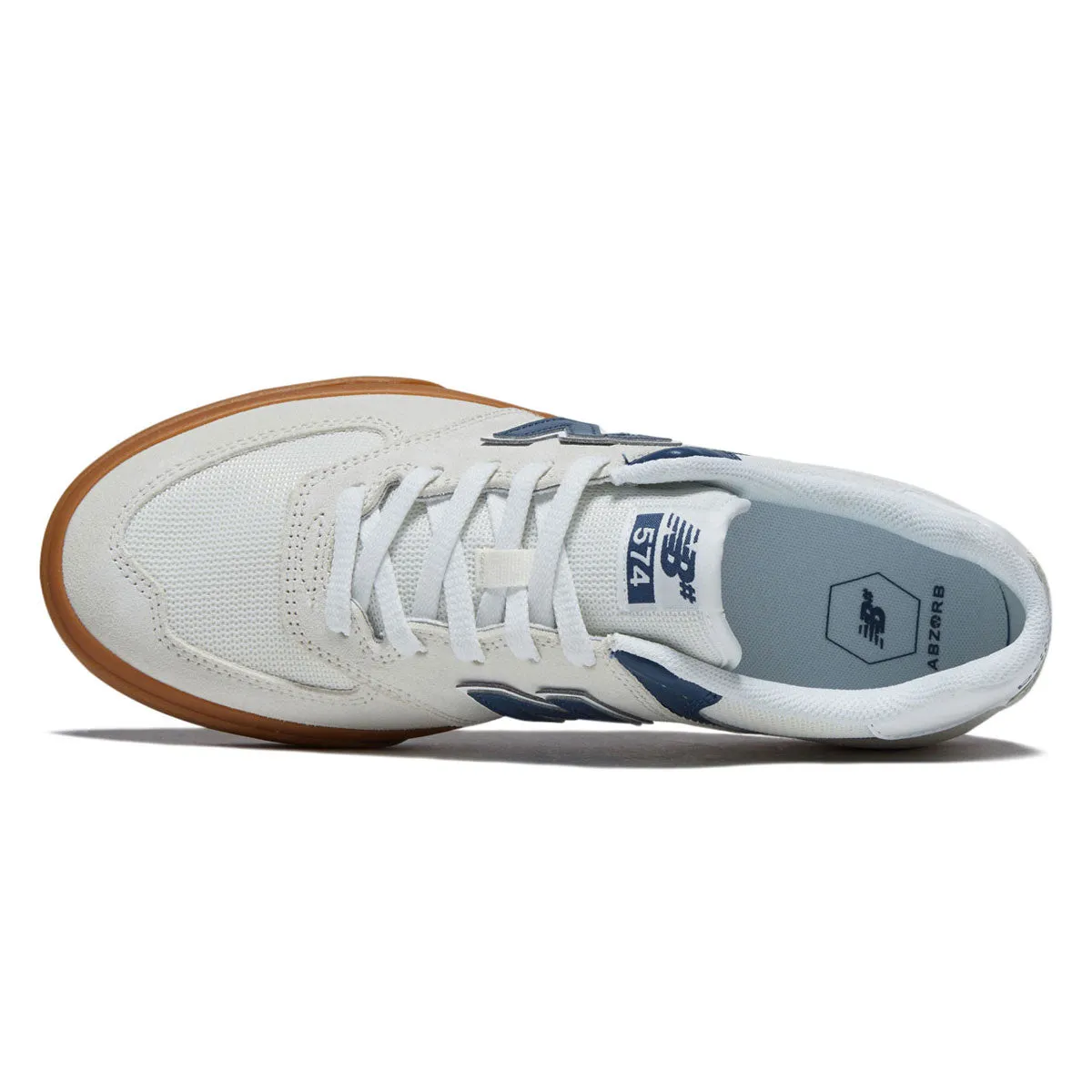 New Balance 574 Vulc Shoes - Sea Salt/Blue Streamlined Shape